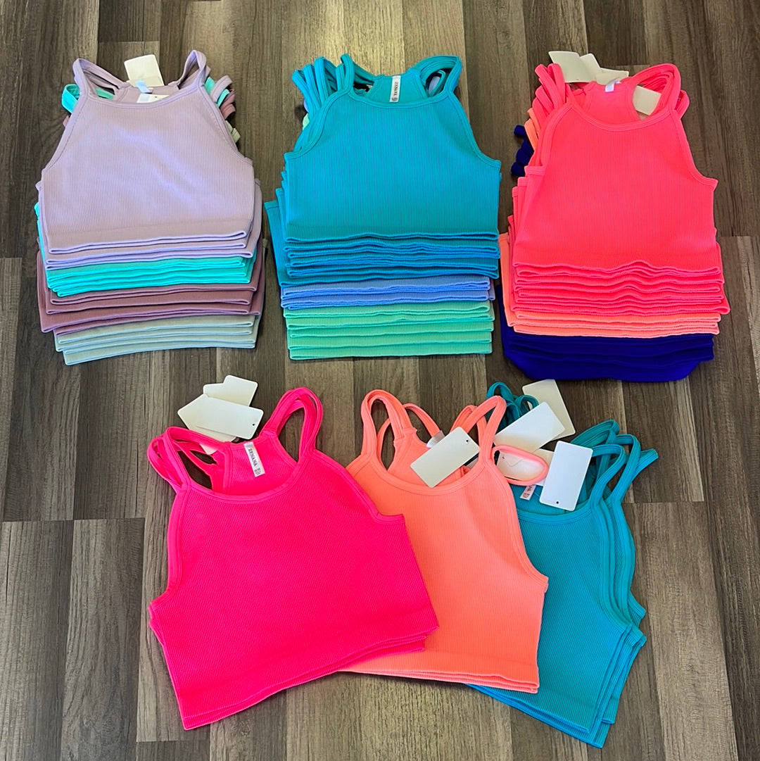 Ribbed racerback bralette