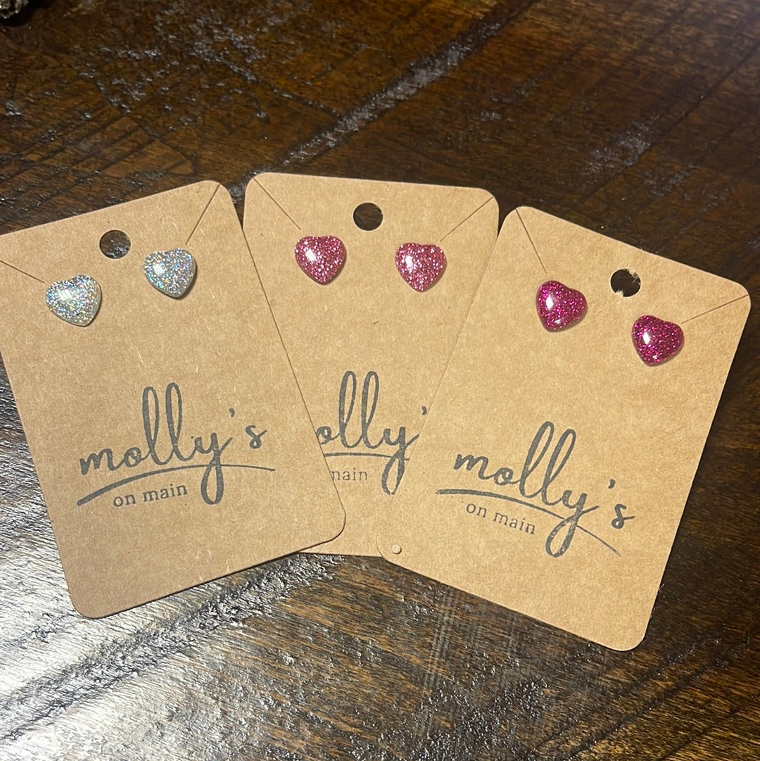 Heart earring studs