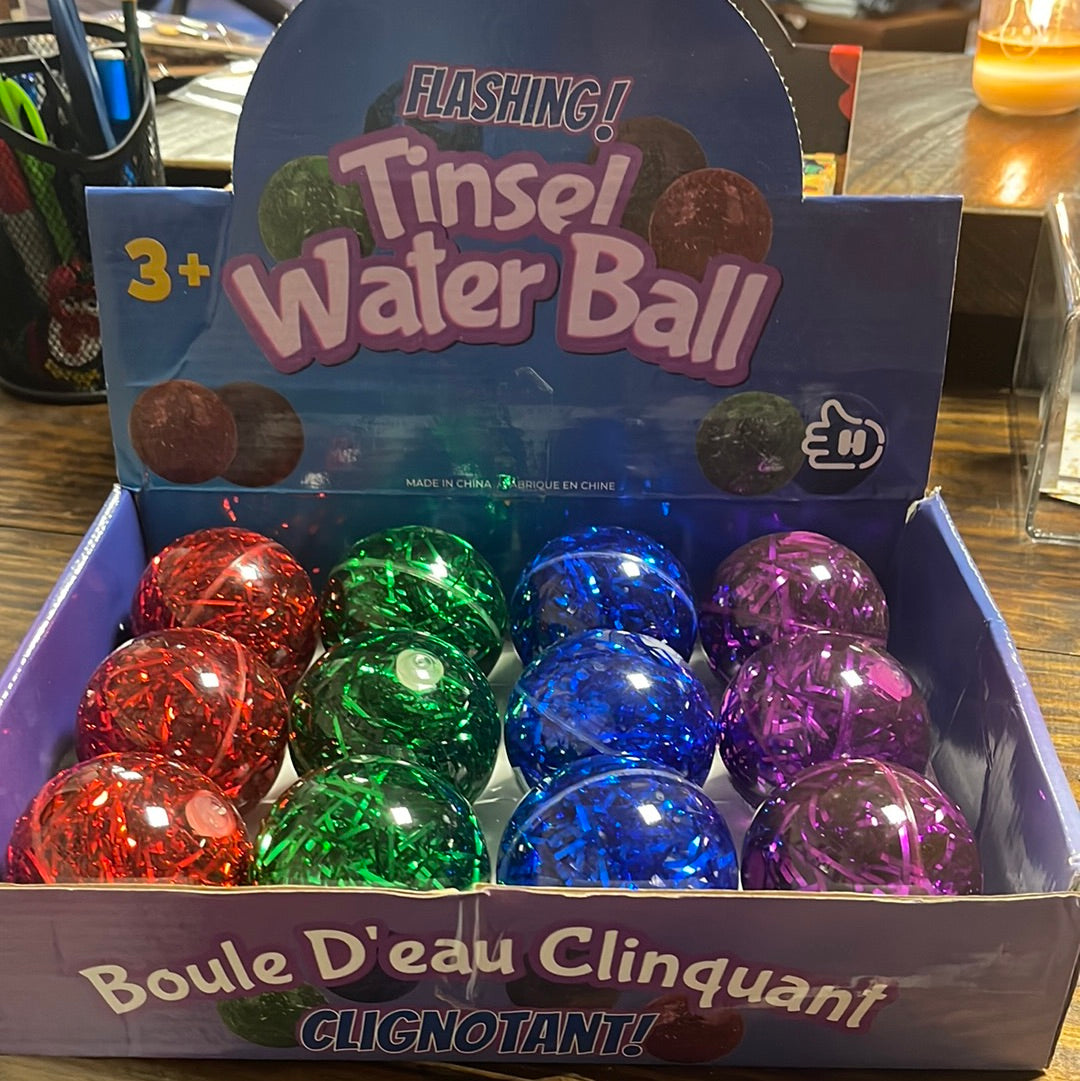 Tinsel water ball fidget