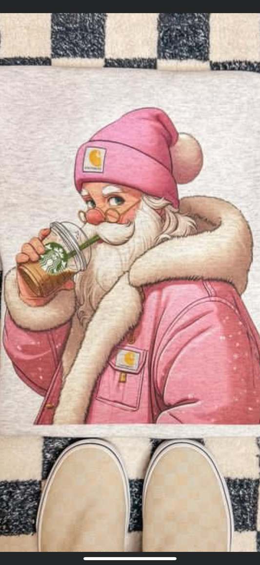 Pink Santa sweatshirt