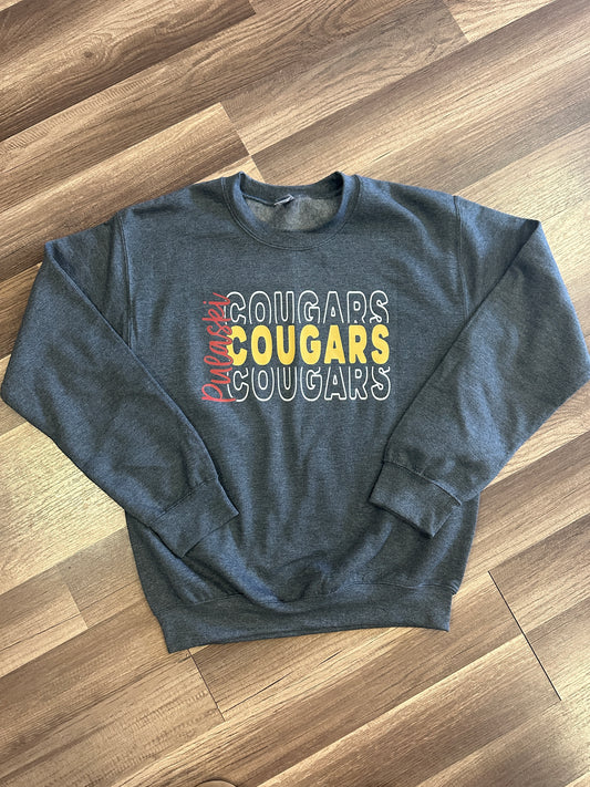 Pulaski Cougar Charcoal Sweatshirt