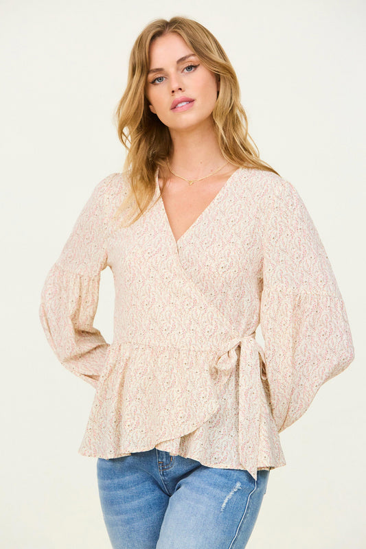 V Neck wrapped top