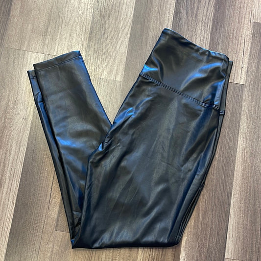 High rise faux leather leggings
