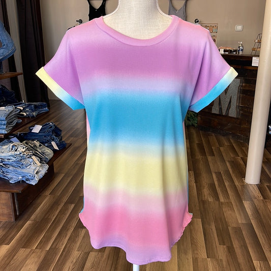 Short sleeve tie dye style shirt