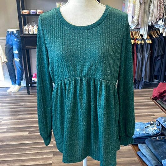 Ribbed babydoll green