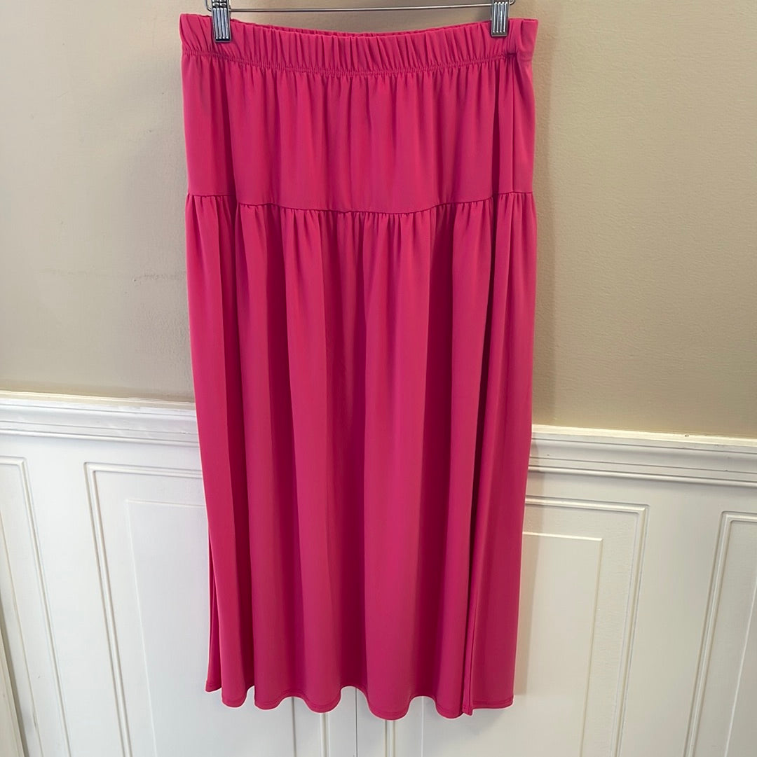 Pink mid length skirt