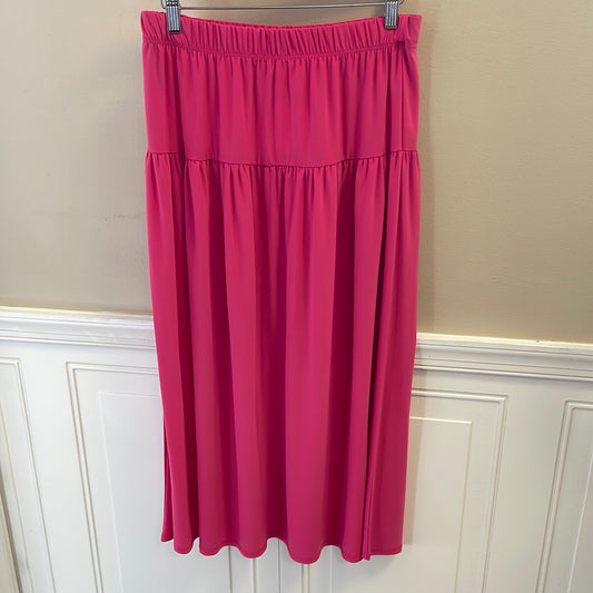 Pink mid length skirt
