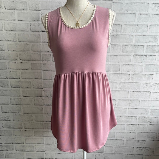 Light Rose sleeveless empire waist top