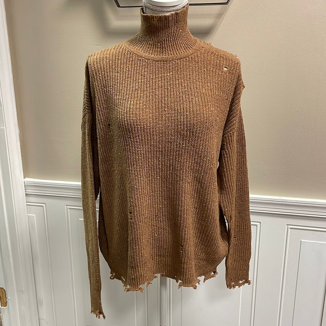 Distressed Brown Sweater