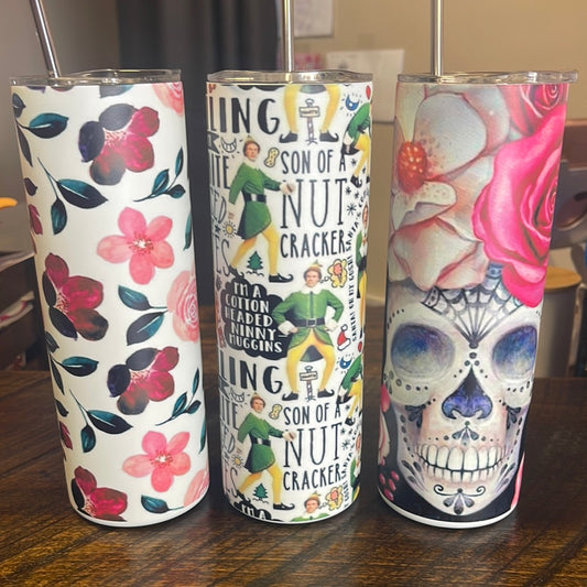 Tumblers glow in the dark