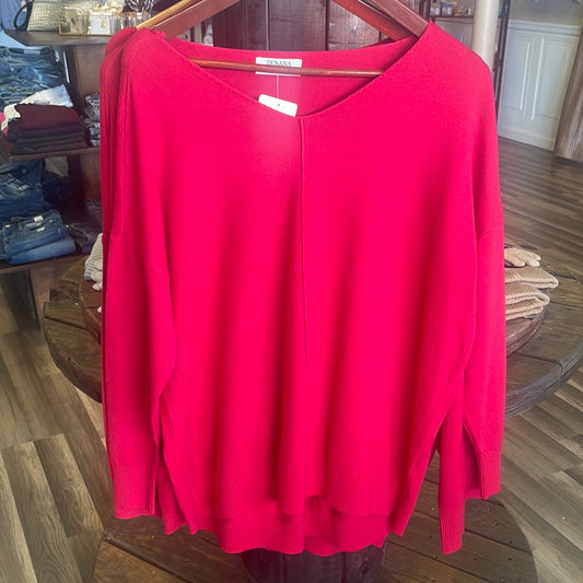 Red VNeck sweater