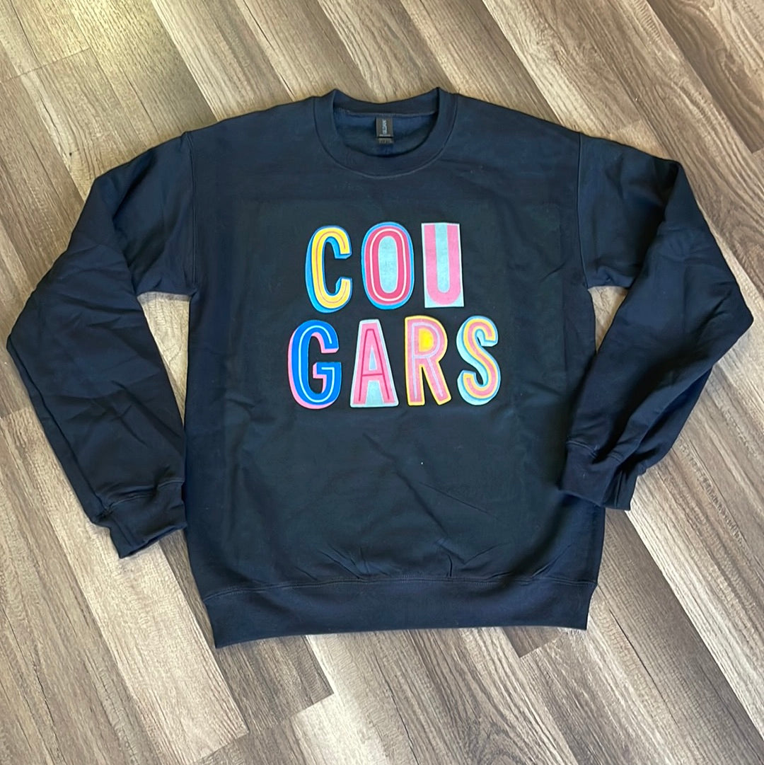 Color block Cougar shirt